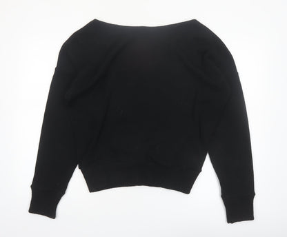 PrettyLittleThing Women Black L Knit Long Sleeve Boat Neck Jumper
