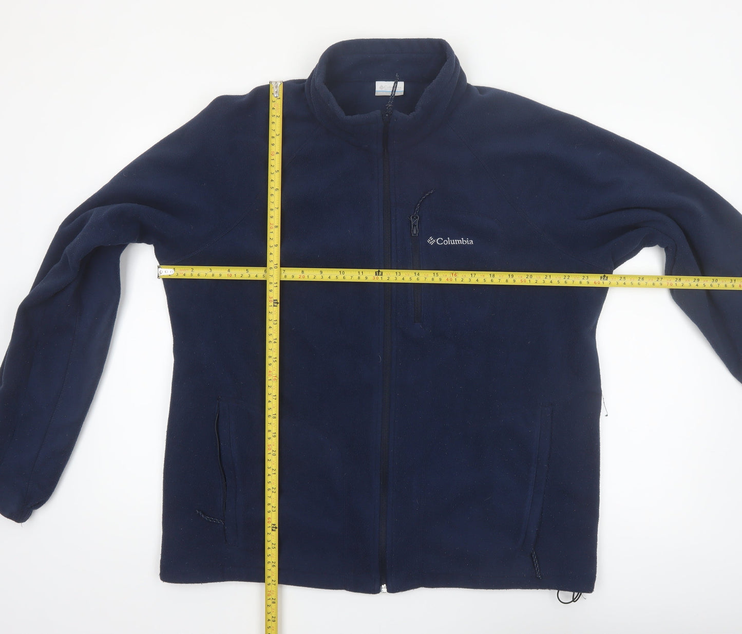 Columbia Men's Blue L Fleece Full Zip Jacket Outdoor Hiking