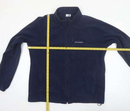 Columbia Men's Blue L Fleece Full Zip Jacket Outdoor Hiking