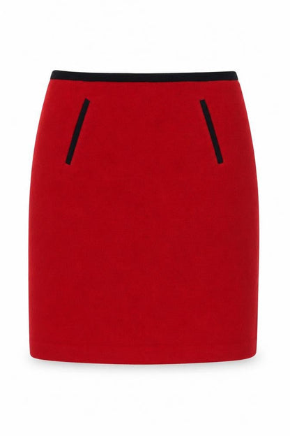 Marks and Spencer Women’s Red Pencil Skirt Size 14 Wool Blend