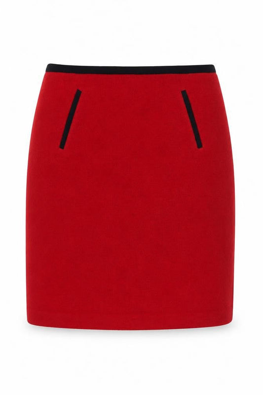 Marks and Spencer Women’s Red Pencil Skirt Size 14 Wool Blend
