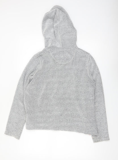 Fat Face Women's Grey Full Zip Hoodie UK 12 Cotton Blend Casual