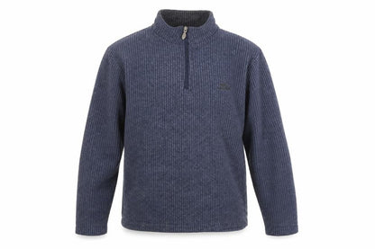 Weird Fish Mens Blue 1/4 Zip Mock Neck Pullover Sweatshirt Size M