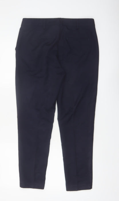 Next Womens Black Straight Leg Trousers Size 12 Regular