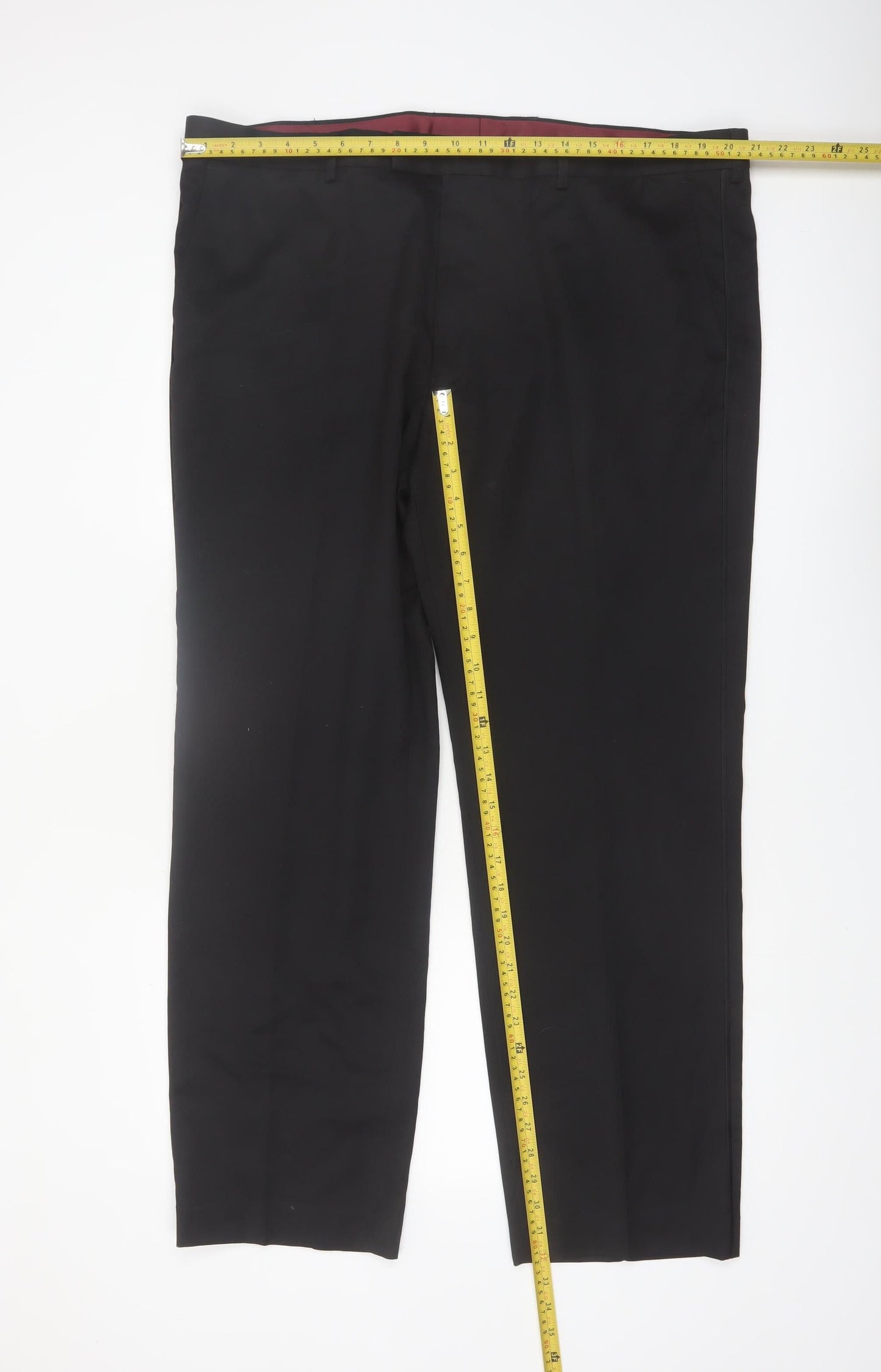 Marks and Spencer Men's Black Regular Fit Dress Trousers 42W 31L