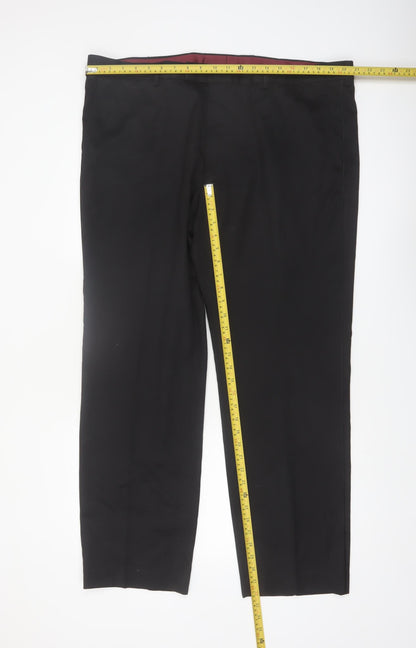 Marks and Spencer Men's Black Regular Fit Dress Trousers 42W 31L