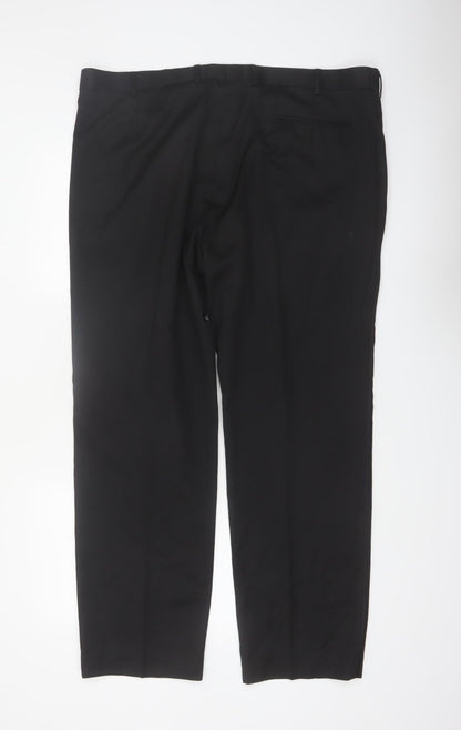 Marks and Spencer Men's Black Regular Fit Dress Trousers 42W 31L