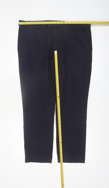 Next Men's Black 38in Regular Fit Dress Trousers