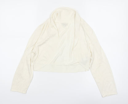 Monsoon Women’s Ivory Knit Bolero Shrug Cardigan Size M