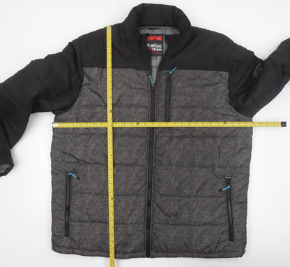 Atlas For Men 3XL Grey Insulated Puffer Jacket Lightweight Casual Outerwear