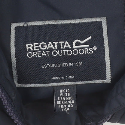 Regatta Women's Blue Long Puffer Coat Size 12 Hooded Winter Jacket