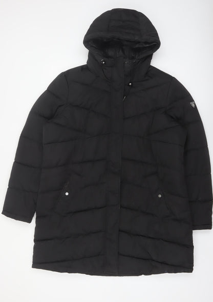 Dare 2B Womens Black Puffer Winter Coat Size 18 Hooded Long