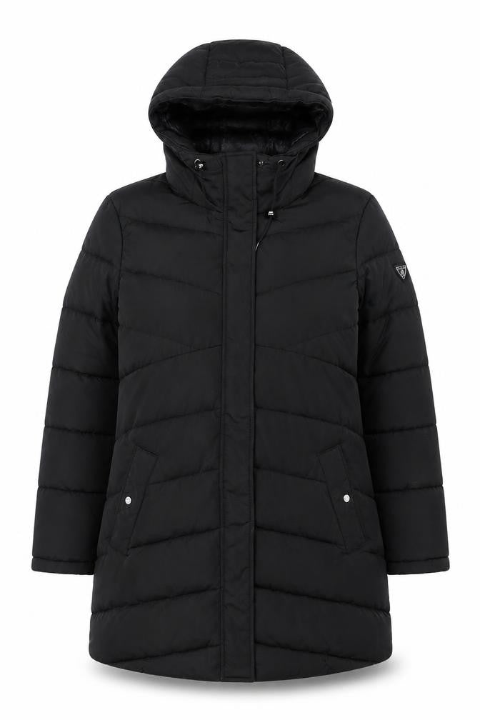 Dare 2B Womens Black Puffer Winter Coat Size 18 Hooded Long
