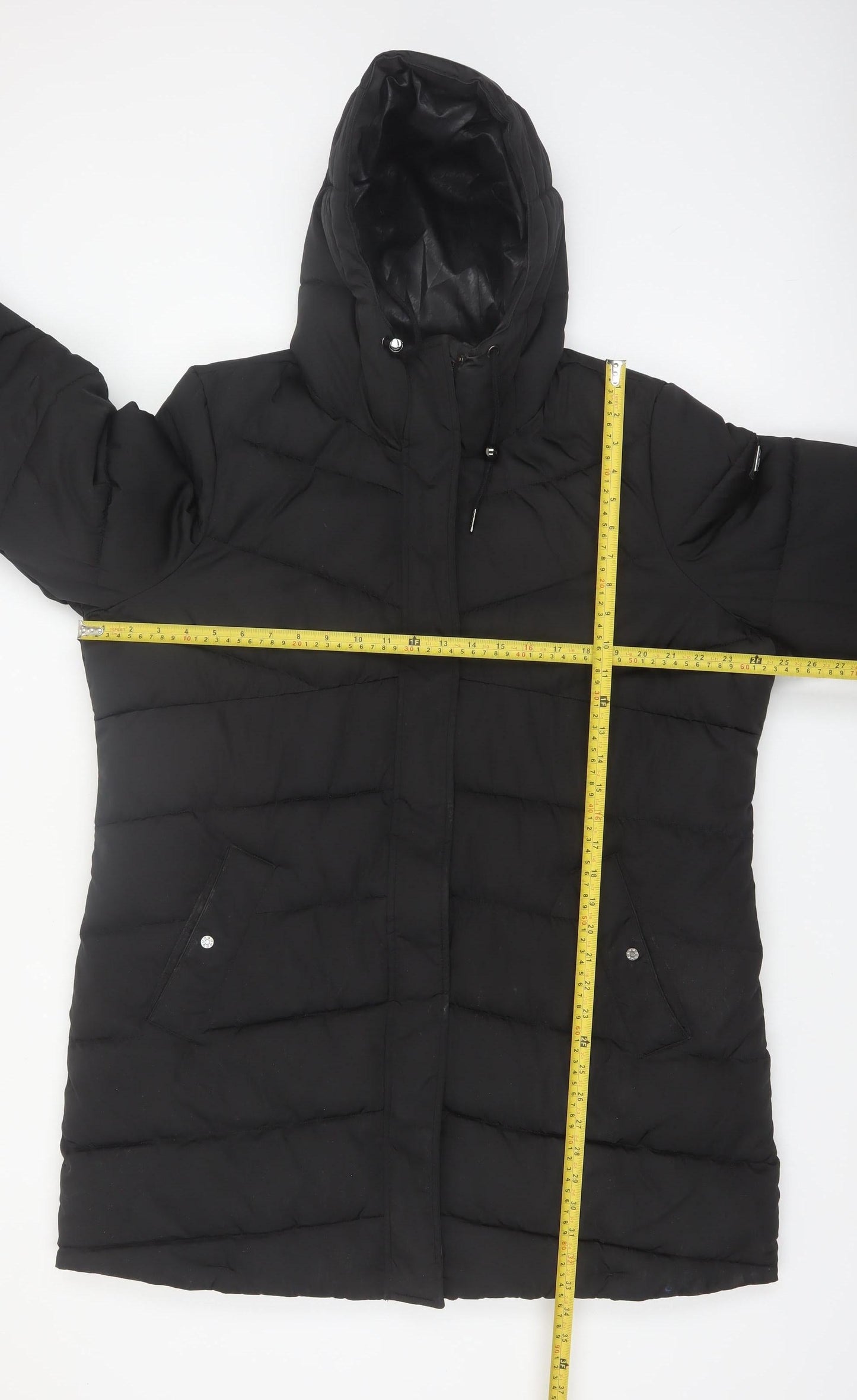 Dare 2B Womens Black Puffer Winter Coat Size 18 Hooded Long
