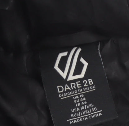 Dare 2B Womens Black Puffer Winter Coat Size 18 Hooded Long