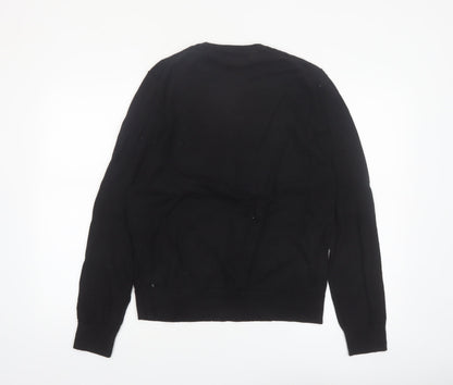 Calvin Klein Men’s Black Merino Wool Crew Neck Jumper Size L