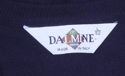 Dalmine Men’s Multicoloured Argyle Wool V-Neck Jumper L