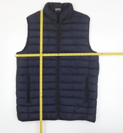 Alphar One Mens Blue XL Puffer Gilet Waistcoat Lightweight
