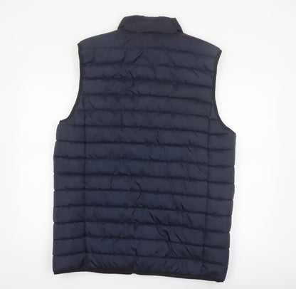 Alphar One Mens Blue XL Puffer Gilet Waistcoat Lightweight