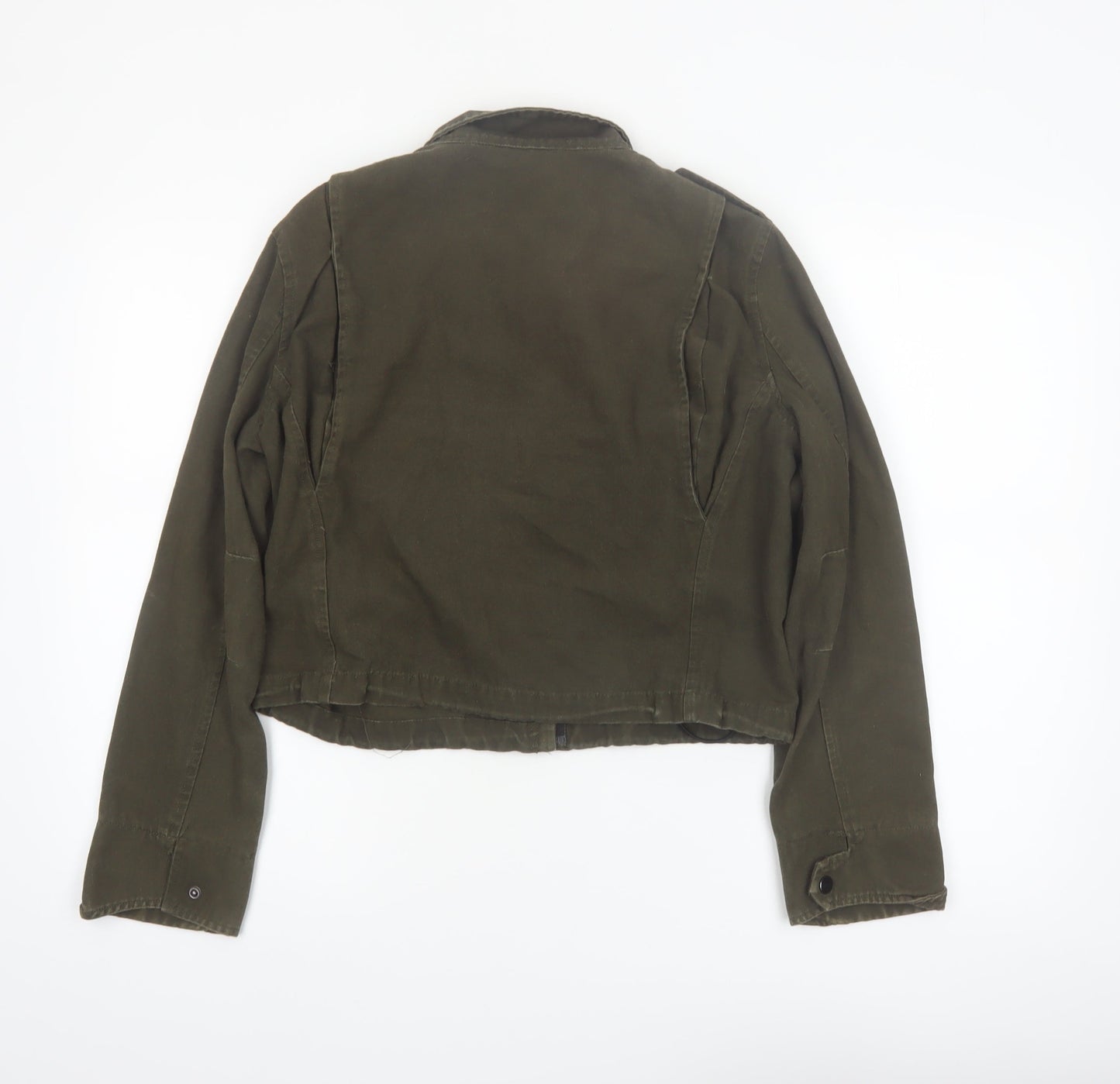 Honey Punch Women’s Green Military Jacket Cotton Cropped S