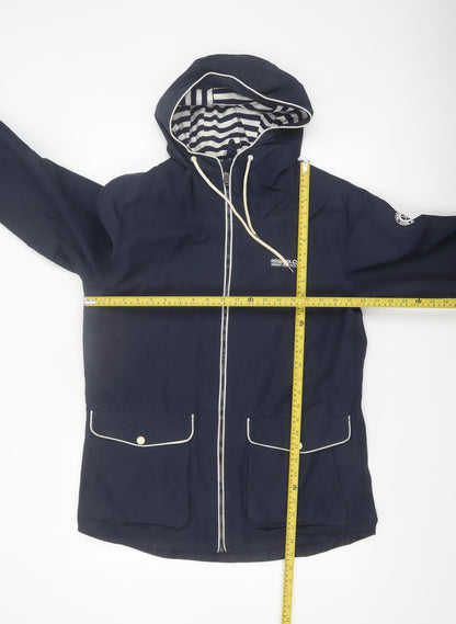 Regatta Womens Blue Waterproof Hooded Rain Coat Jacket UK 14