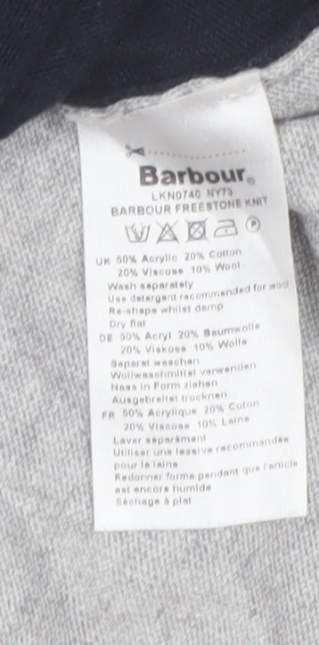 Barbour Womens Black Size 16 Boat Neck Pullover Jumper