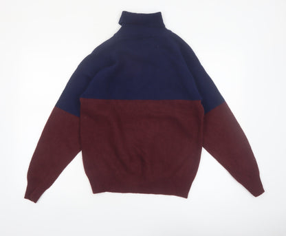 Giordano Men's Multicoloured Wool Roll Neck Jumper L