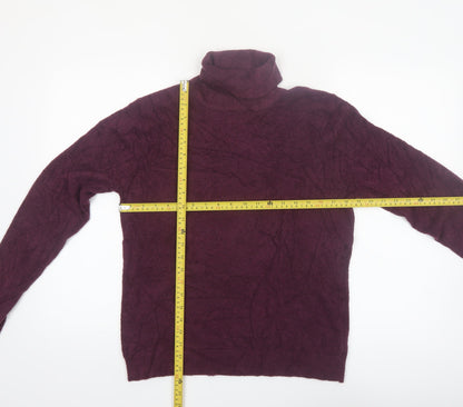 Croft & Barrow Womens Purple Roll Neck Knit Jumper Size L