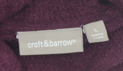 Croft & Barrow Womens Purple Roll Neck Knit Jumper Size L