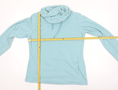 Mountain Warehouse Women’s Blue Pullover Hoodie UK 12 Cotton Cowl Neck