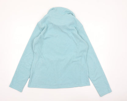 Mountain Warehouse Women’s Blue Pullover Hoodie UK 12 Cotton Cowl Neck
