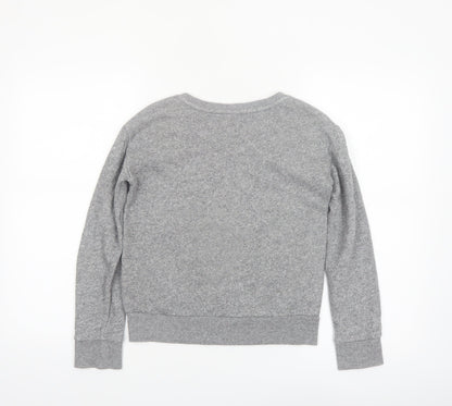 GAP Kids Girls Grey Floral Pullover Sweatshirt 10-11 Years