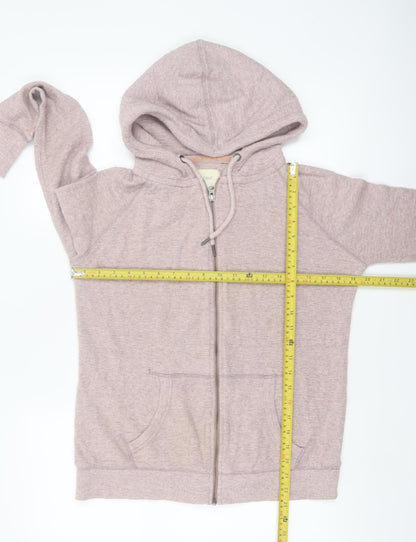 Next Women Pink Full Zip Hoodie Size 14 Cotton Casual