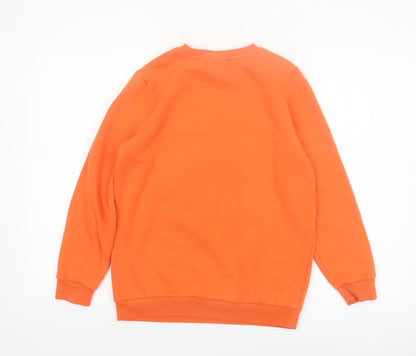 Naruto Shippuden Boys Orange Graphic Crew Neck Pullover Sweatshirt 11-12 Years