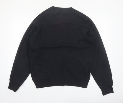 UNIQLO Men's Black Medium Crew Neck Pullover Fleece Sweatshirt