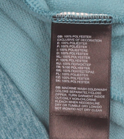 The North Face Womens Blue Full Zip Hoodie L Polyester Activewear