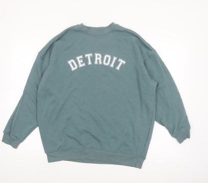 Primark Women's Green Detroit Pullover Sweatshirt XS Relaxed Fit