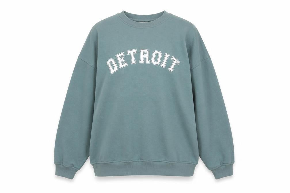 Primark Women's Green Detroit Pullover Sweatshirt XS Relaxed Fit