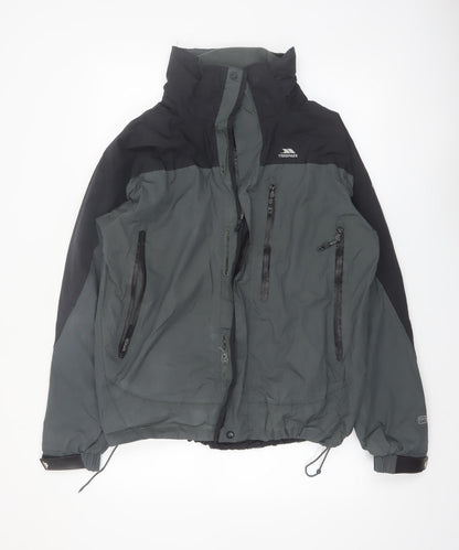 Trespass Men’s Grey Waterproof Breathable Mid-Length Jacket M