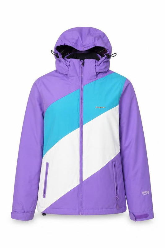 Trespass Womens Purple Ski Jacket L Waterproof Hooded Winter Coat