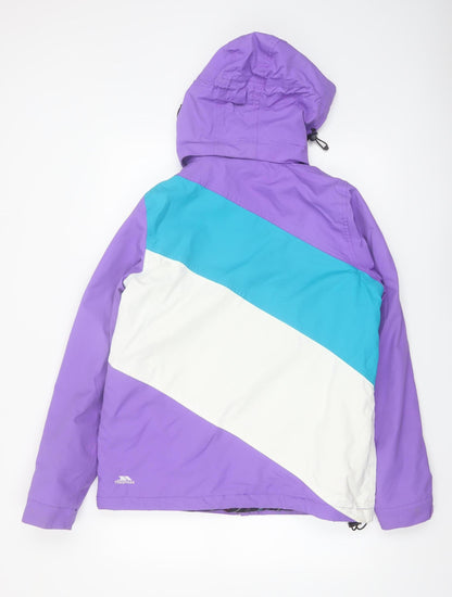 Trespass Womens Purple Ski Jacket L Waterproof Hooded Winter Coat