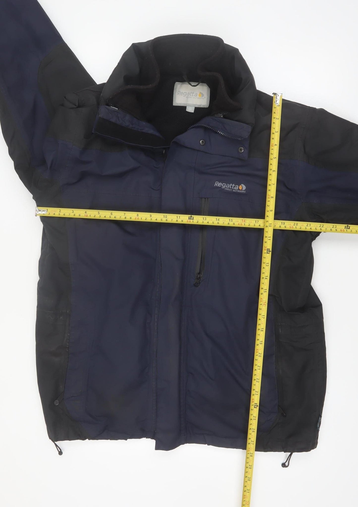 Regatta Mens Blue L Waterproof Hooded Parka Jacket Lined Outdoor Coat Size L 42in