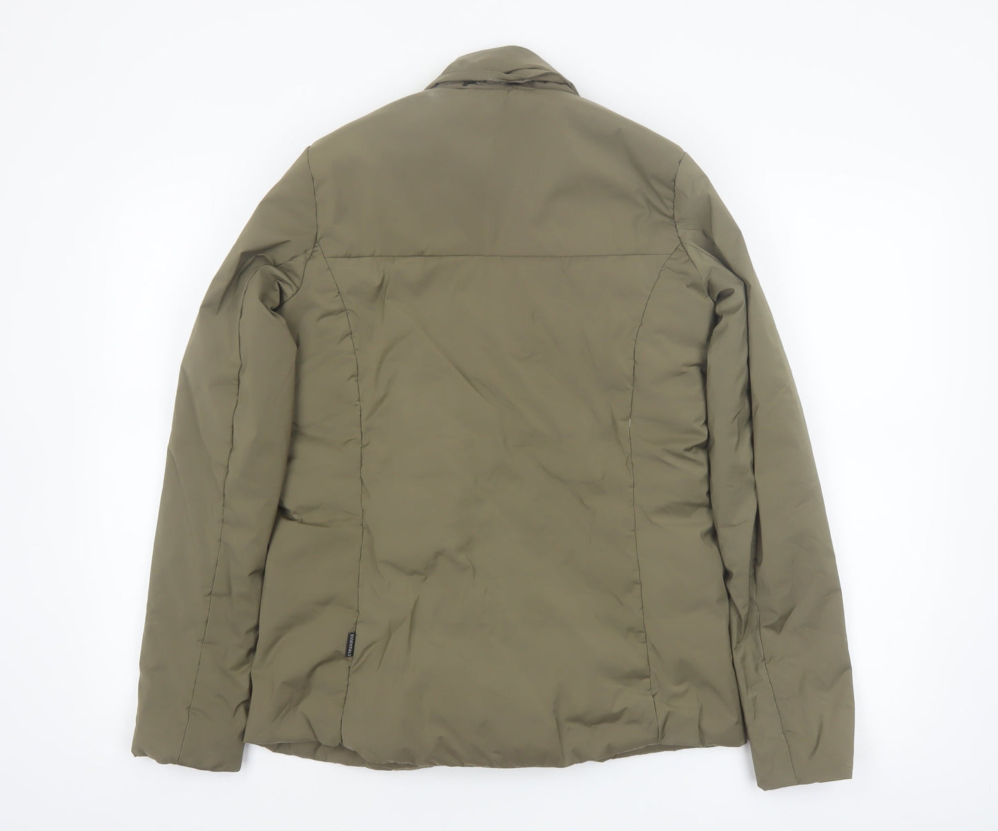 Oysho Women’s Green Puffer Jacket Size 8 Lightweight Full Zip