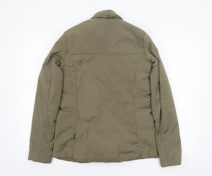 Oysho Women’s Green Puffer Jacket Size 8 Lightweight Full Zip