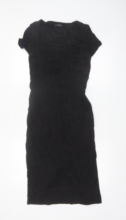 Principles Women Black Size 10 Sheath Knee Length Dress