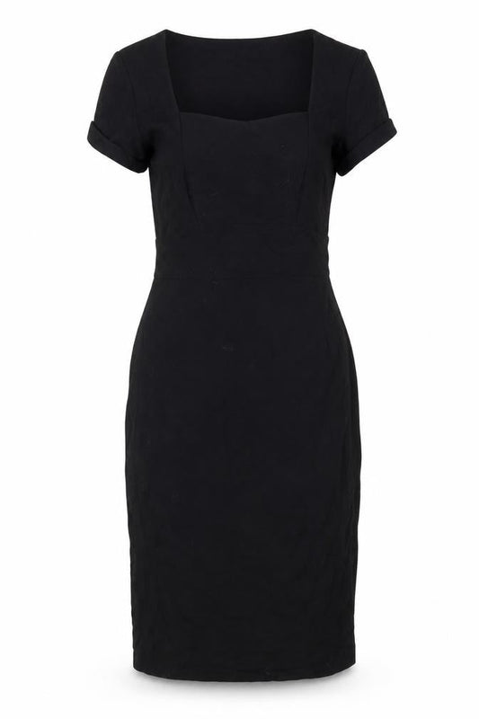 Front view of Principles Women Black, size 10, Sheath Knee Length Dress