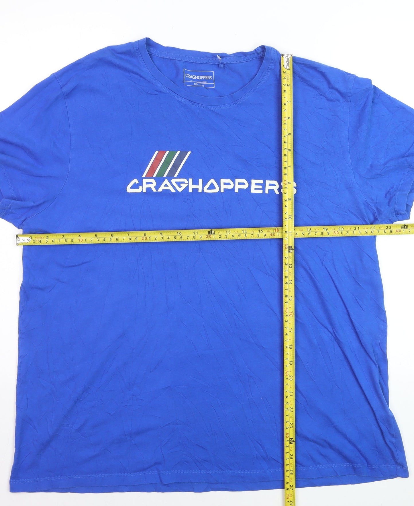 Craghoppers Men's Blue 2XL Cotton Logo Graphic T-Shirt