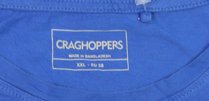Craghoppers Men's Blue 2XL Cotton Logo Graphic T-Shirt