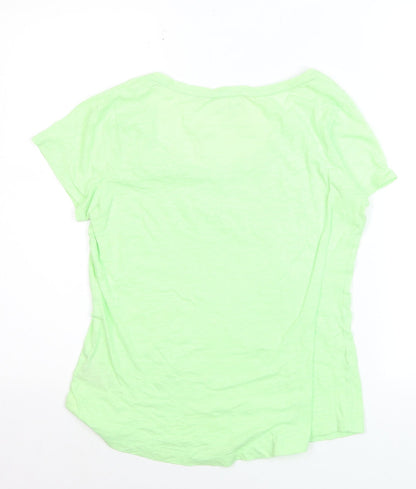 Boden Women's Green Cotton V-Neck T-Shirt Size 12