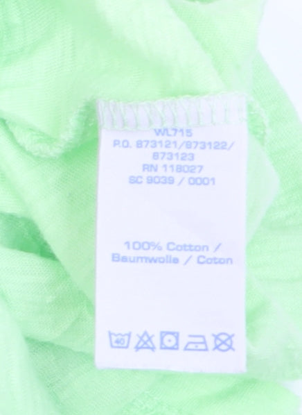 Boden Women's Green Cotton V-Neck T-Shirt Size 12